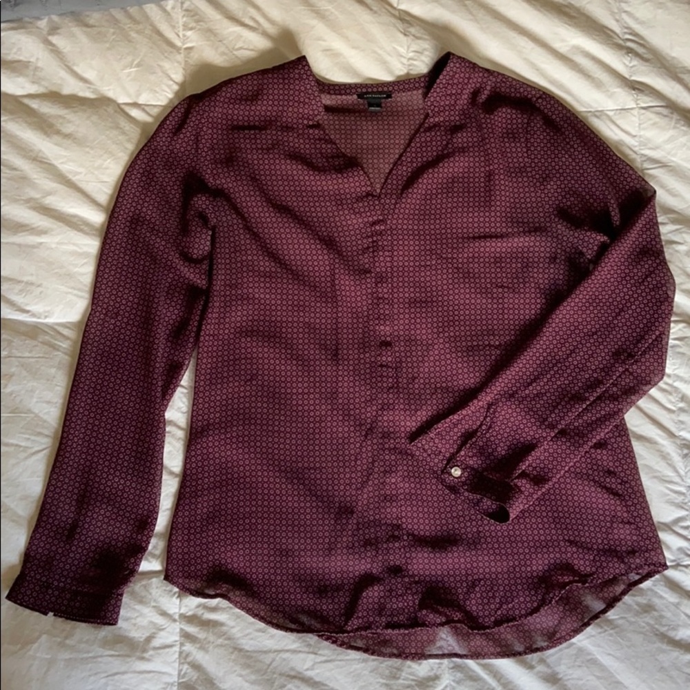 Sheer button down blouse